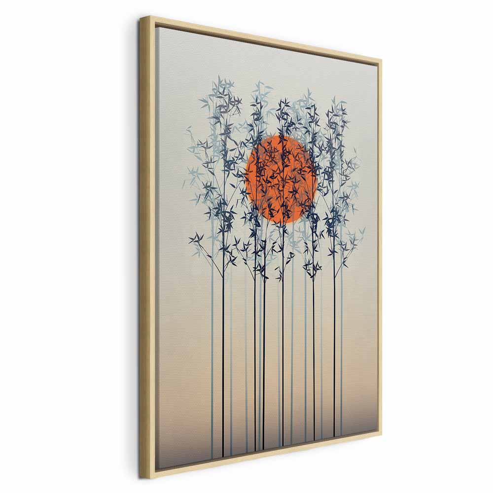 Lonely Twilight Tree Landscape Canvas Print