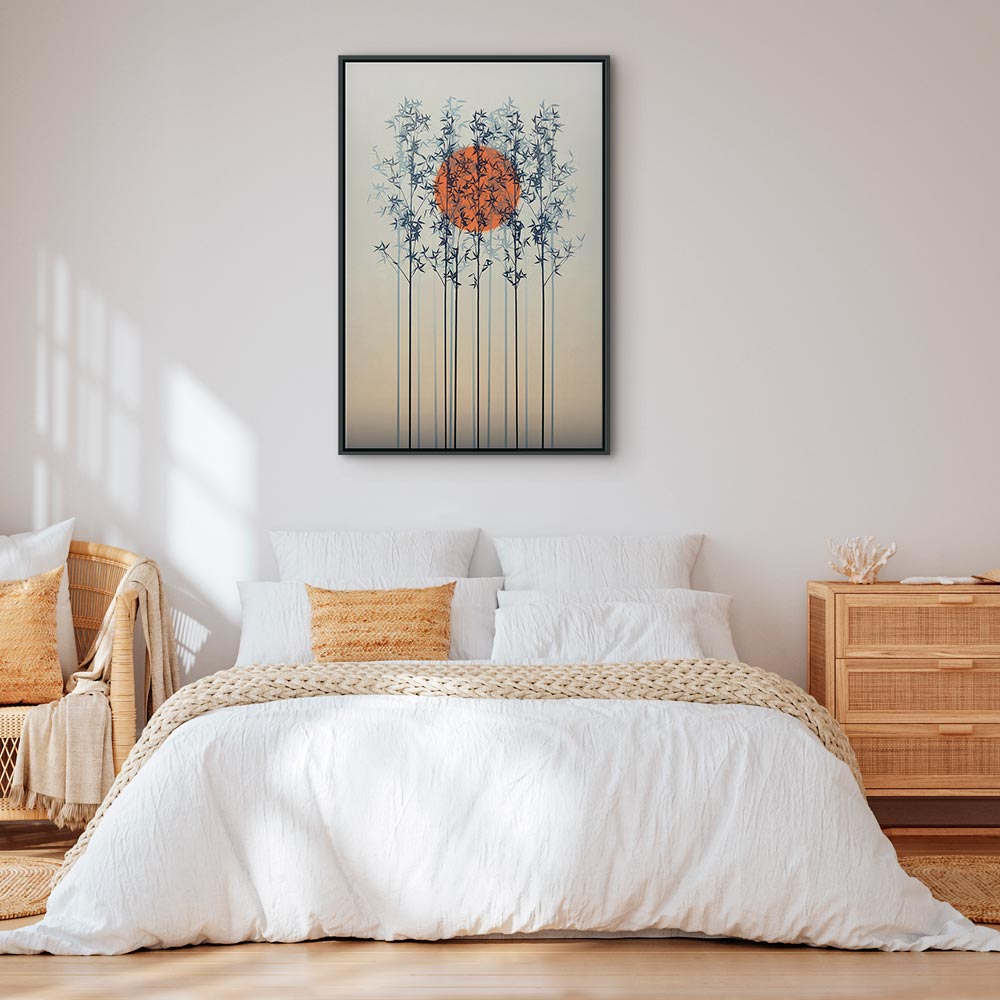 Lonely Twilight Tree Landscape Canvas Print