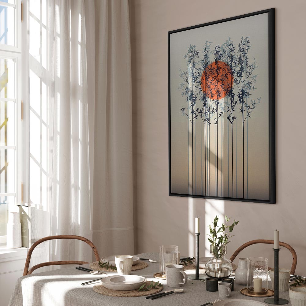 Lonely Twilight Tree Landscape Canvas Print