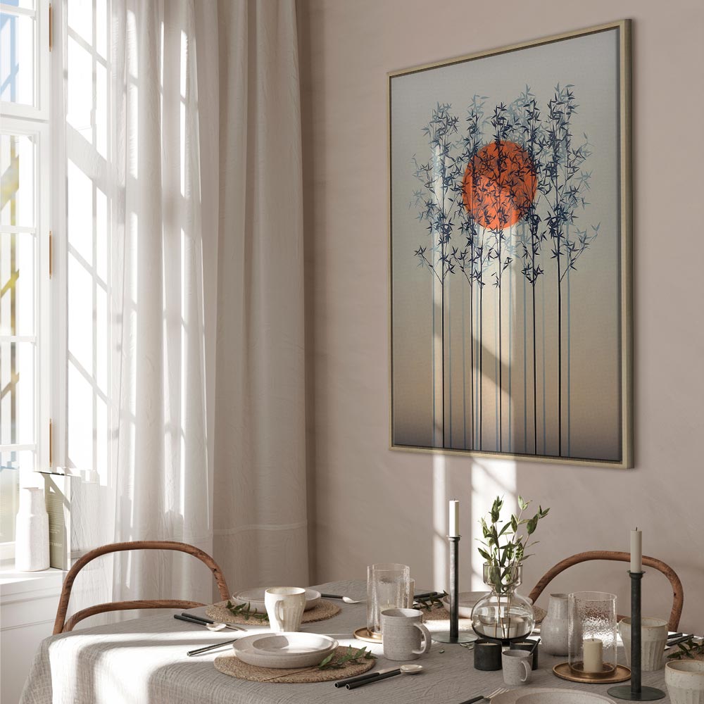 Lonely Twilight Tree Landscape Canvas Print