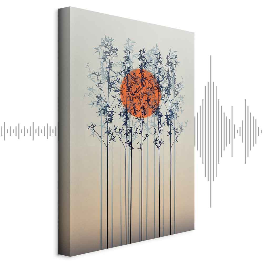 Lonely Twilight Tree Landscape Canvas Print