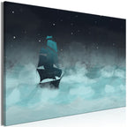 Canvas Print Night Waves (1 Part) Wide