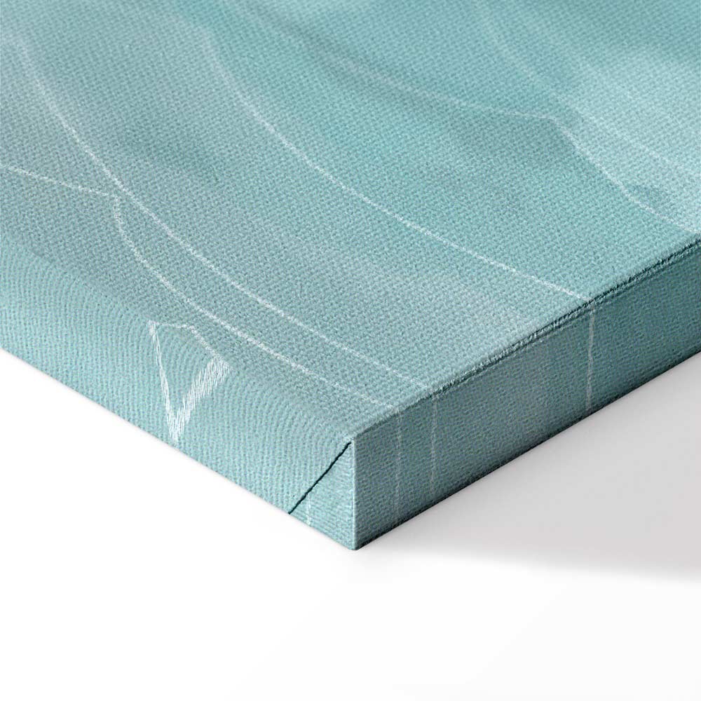 Night Ocean Waves and Ship Landscape Canvas Print