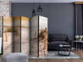 Sepia Beach Landscape 5-Panel Room Divider