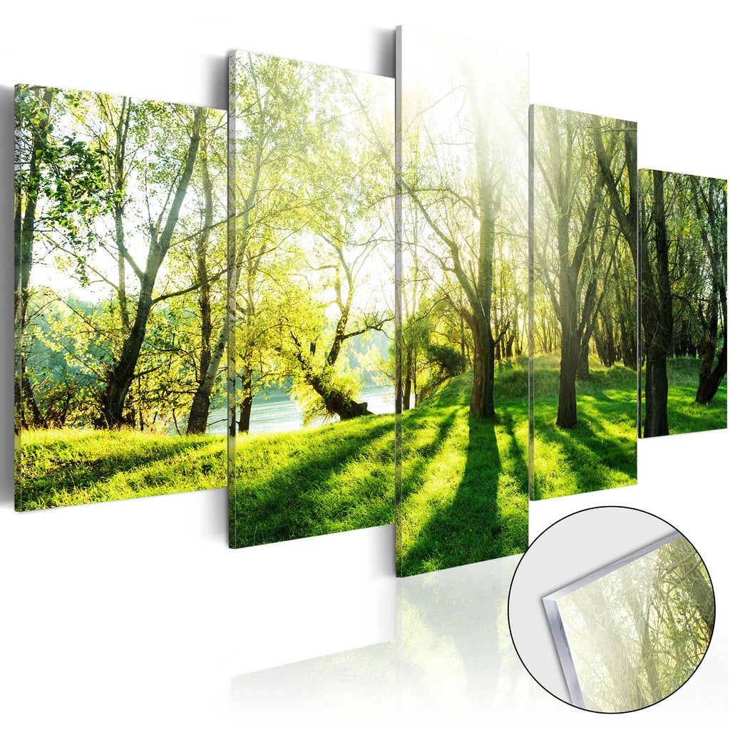 Green Forest Glade Landscape Acrylic Print