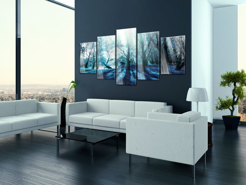 Blue Forest Glade Landscape Acrylic Print