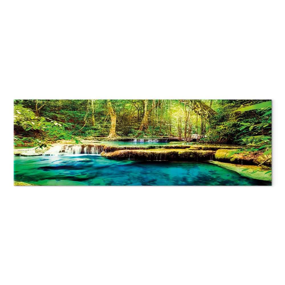 Forest Waterfall Landscape Canvas Print