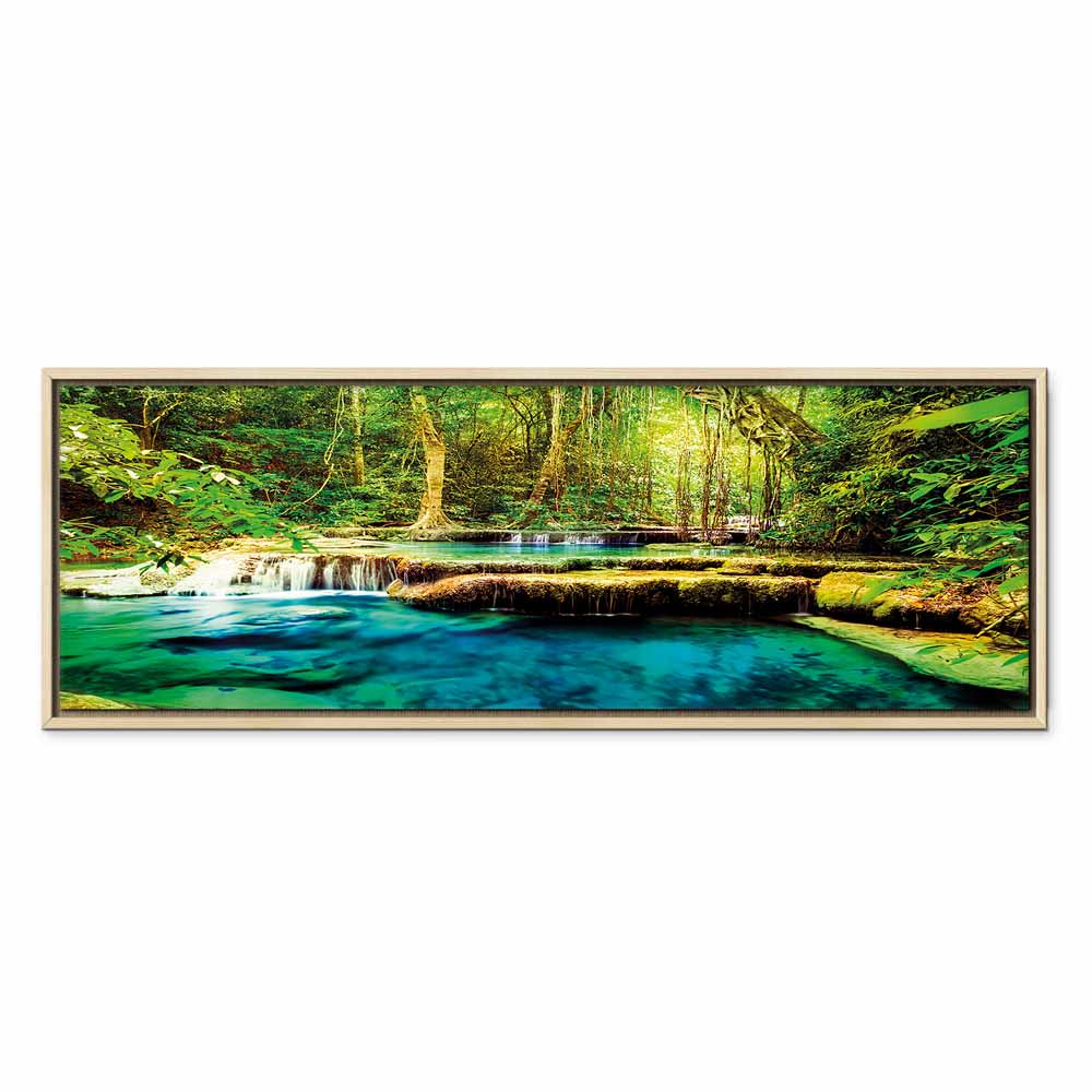 Forest Waterfall Landscape Canvas Print