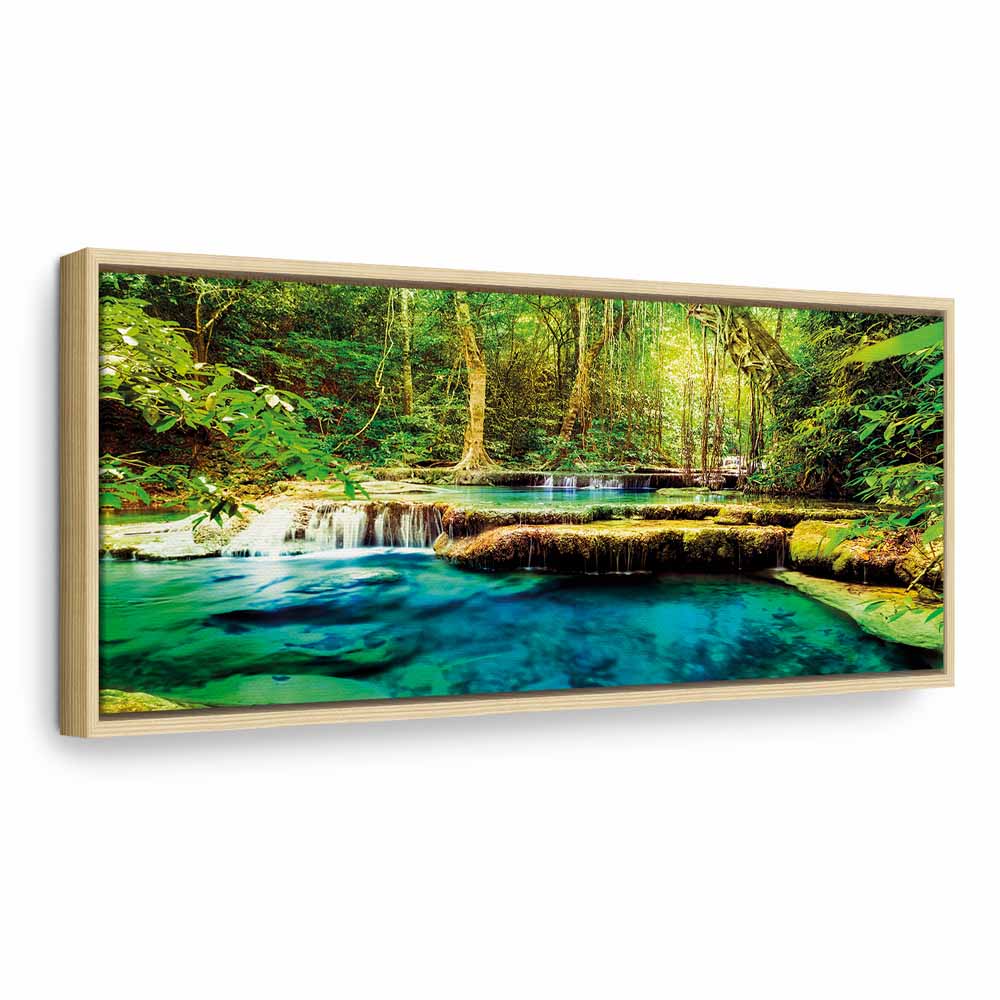 Forest Waterfall Landscape Canvas Print