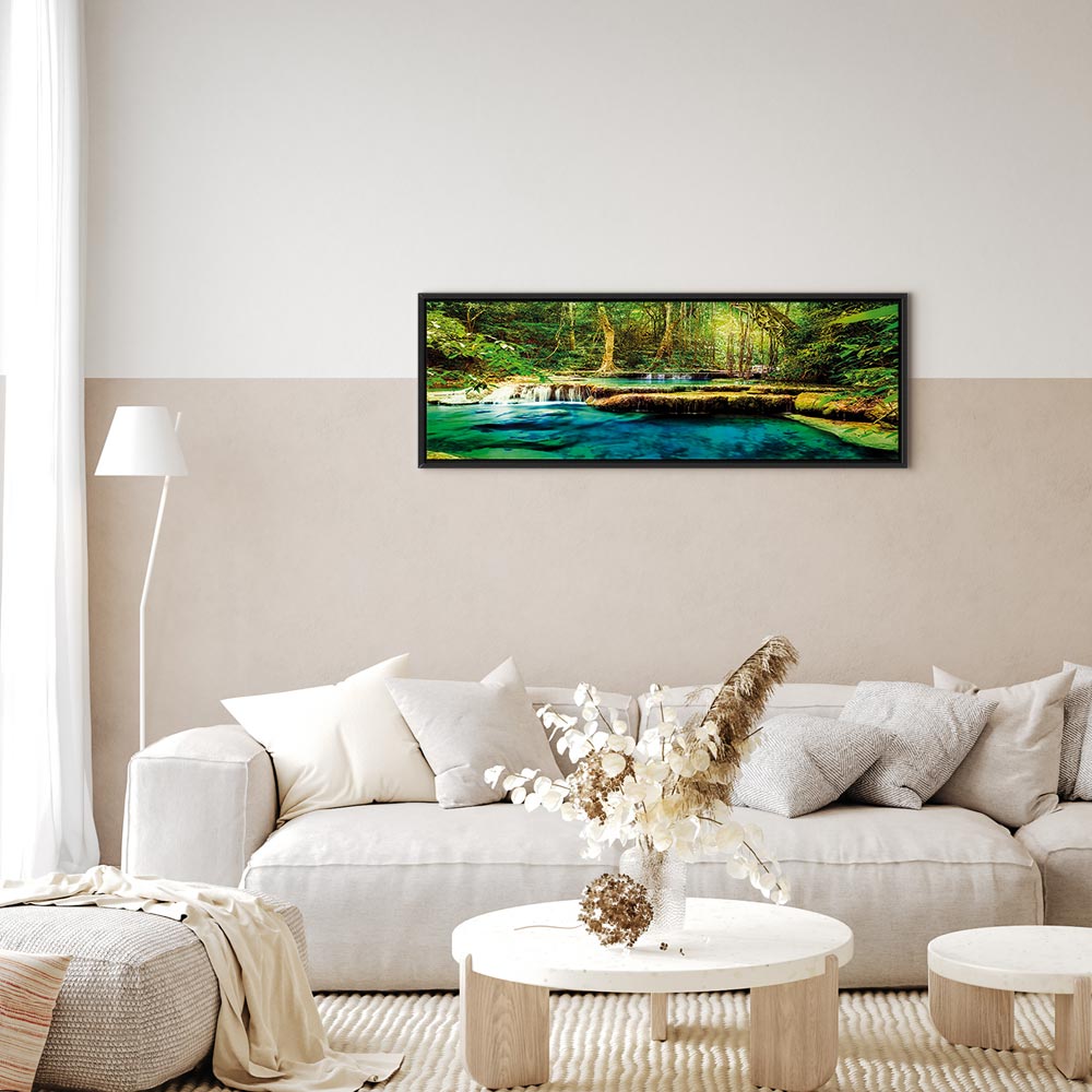 Forest Waterfall Landscape Canvas Print