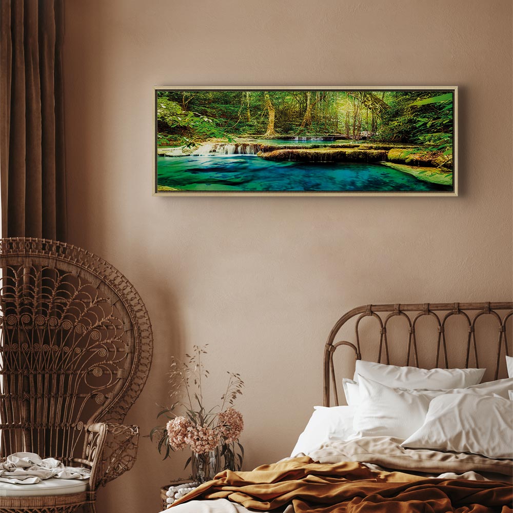 Forest Waterfall Landscape Canvas Print