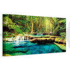 Forest Waterfall Landscape Canvas Print