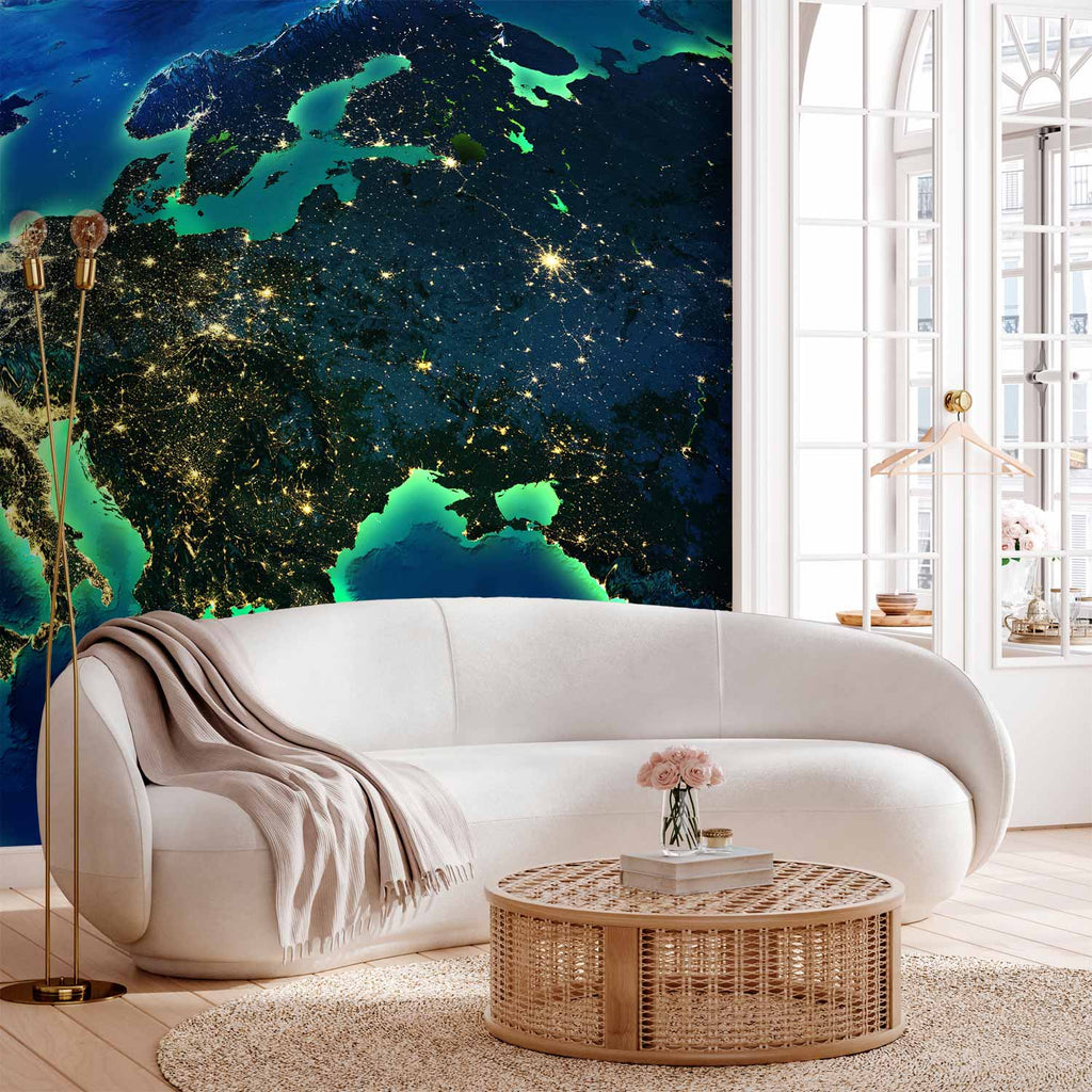 Blue Planet Cosmos Sky Wall Mural