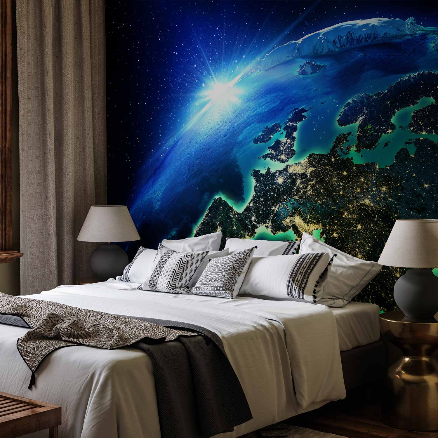 Blue Planet Cosmos Sky Wall Mural