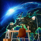 Blue Planet Cosmos Sky Wall Mural