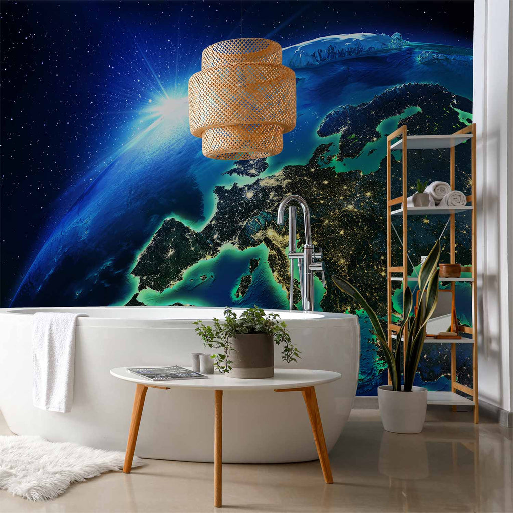 Blue Planet Cosmos Sky Wall Mural