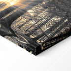 Sunlit Forest Landscape Canvas Print