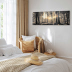 Sunlit Forest Landscape Canvas Print