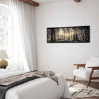 Sunlit Forest Landscape Canvas Print