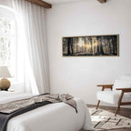 Sunlit Forest Landscape Canvas Print