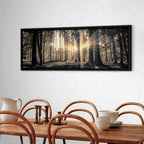 Sunlit Forest Landscape Canvas Print