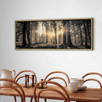 Sunlit Forest Landscape Canvas Print