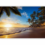 Tropical Beach Palm Trees Wall Mural