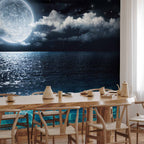 Blue Lagoon Night Ocean Wall Mural