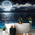 Blue Lagoon Night Ocean Wall Mural