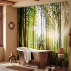 Misty Forest Trees Wall Mural