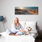 Sunset Beach Path Landscape Canvas Print