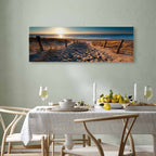 Sunset Beach Path Landscape Canvas Print