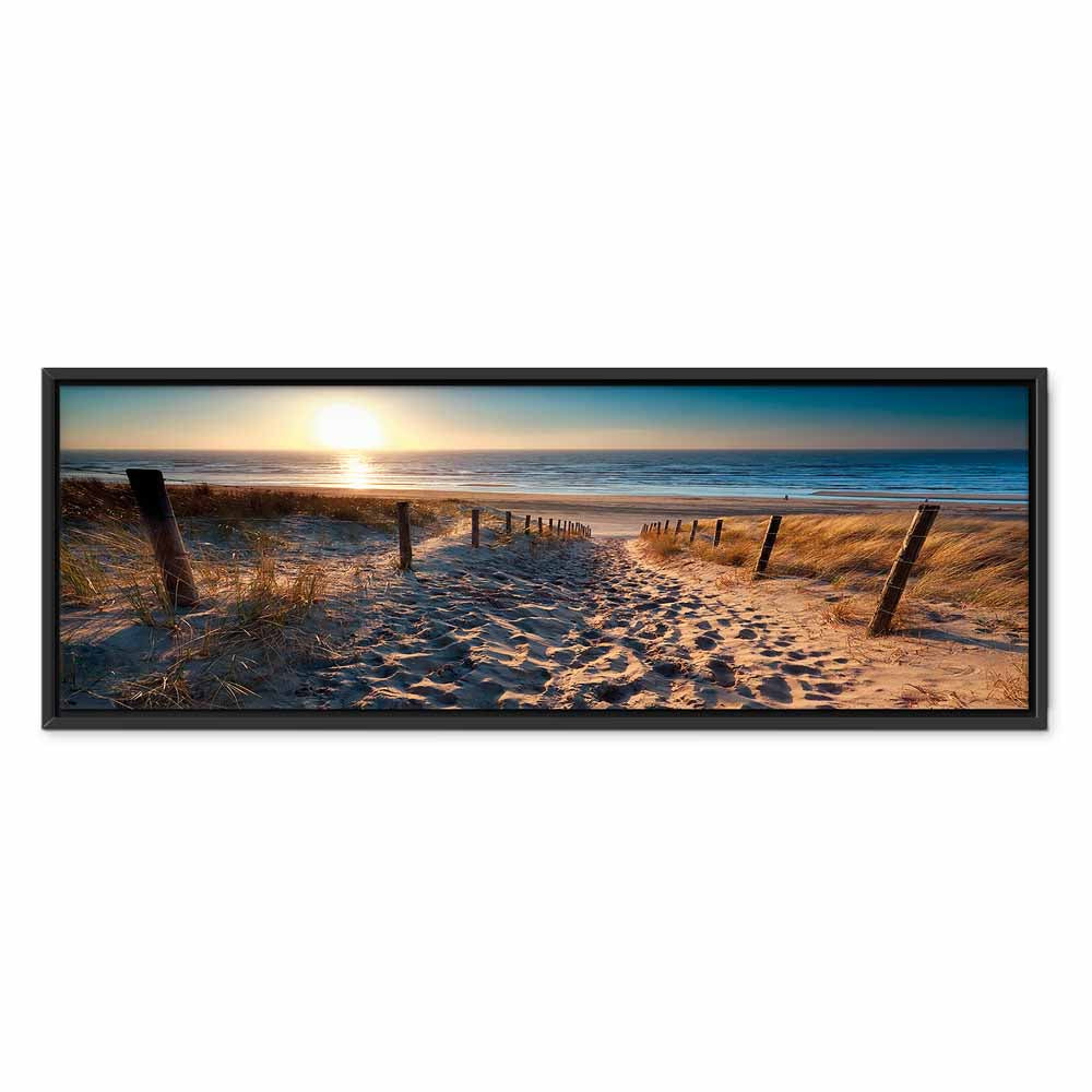 Sunset Beach Path Landscape Canvas Print
