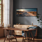 Sunset Beach Path Landscape Canvas Print