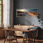 Sunset Beach Path Landscape Canvas Print