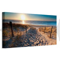 Sunset Beach Path Landscape Canvas Print