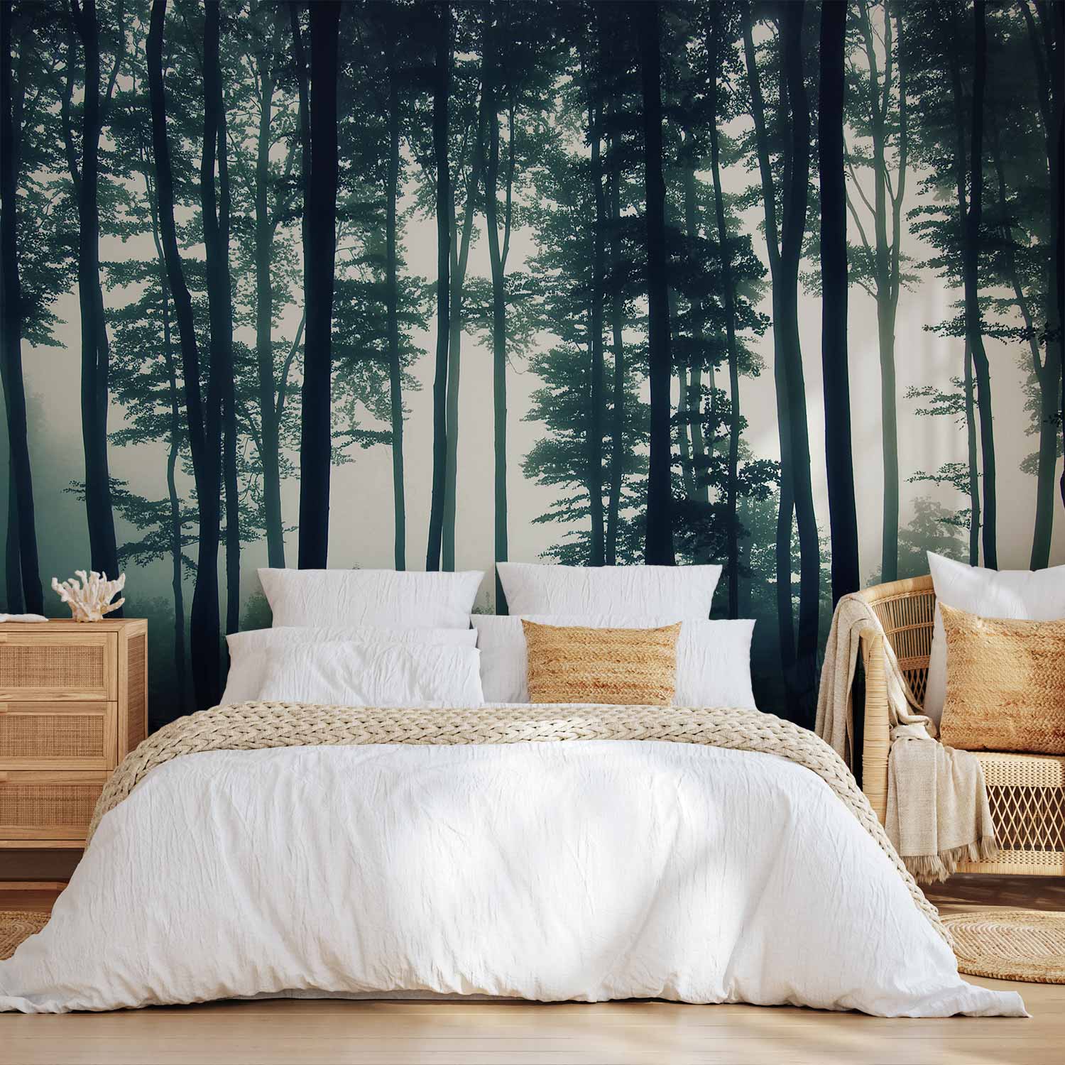 Dark Forest Trees Nature Wall Mural