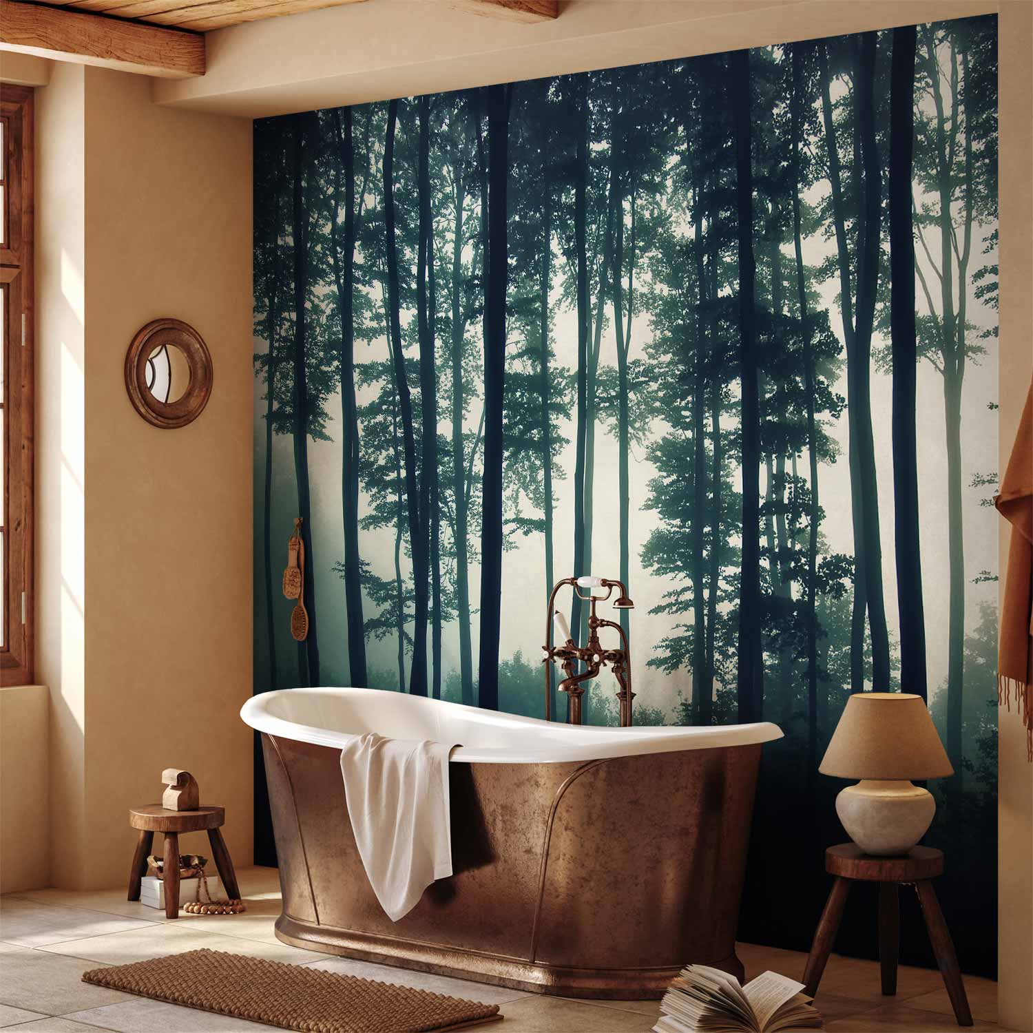 Dark Forest Trees Nature Wall Mural