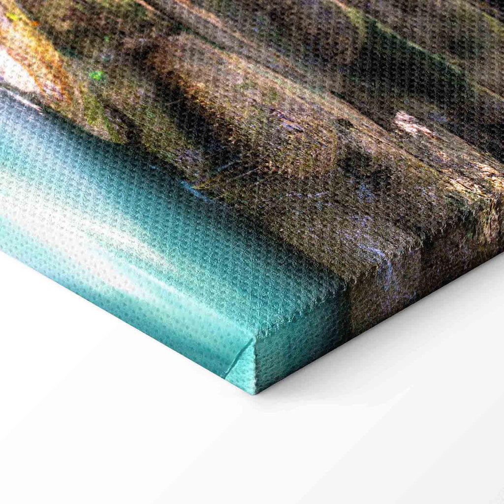 Forest Waterfall River Landscape Canvas Print