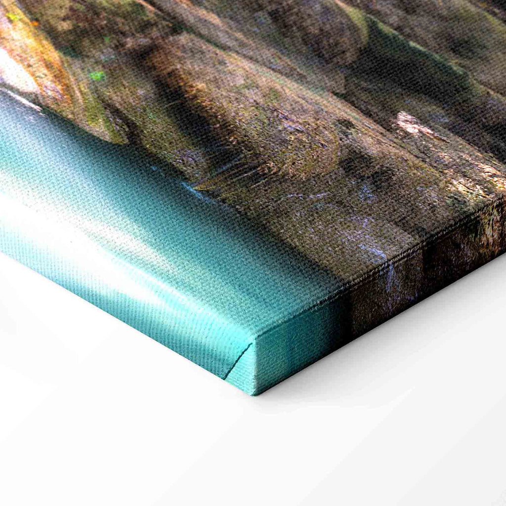 Forest Waterfall River Landscape Canvas Print