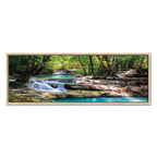 Forest Waterfall River Landscape Canvas Print