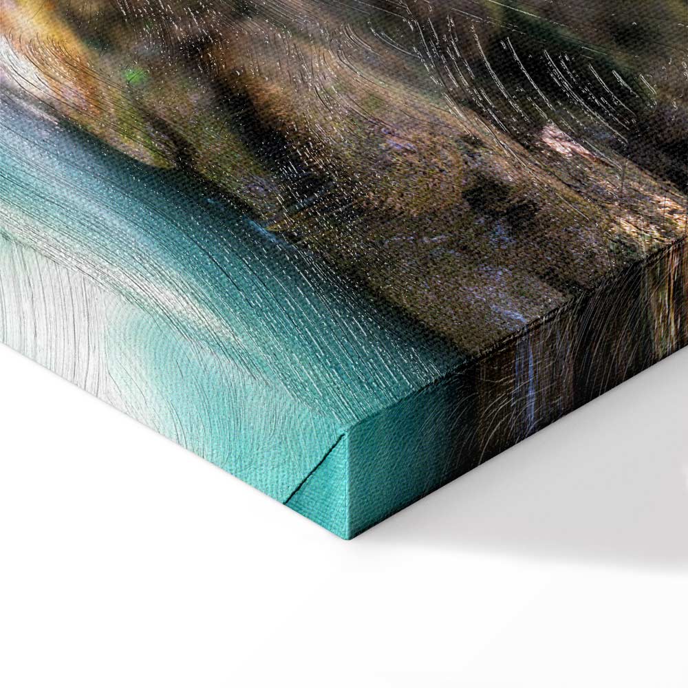 Forest Waterfall River Landscape Canvas Print