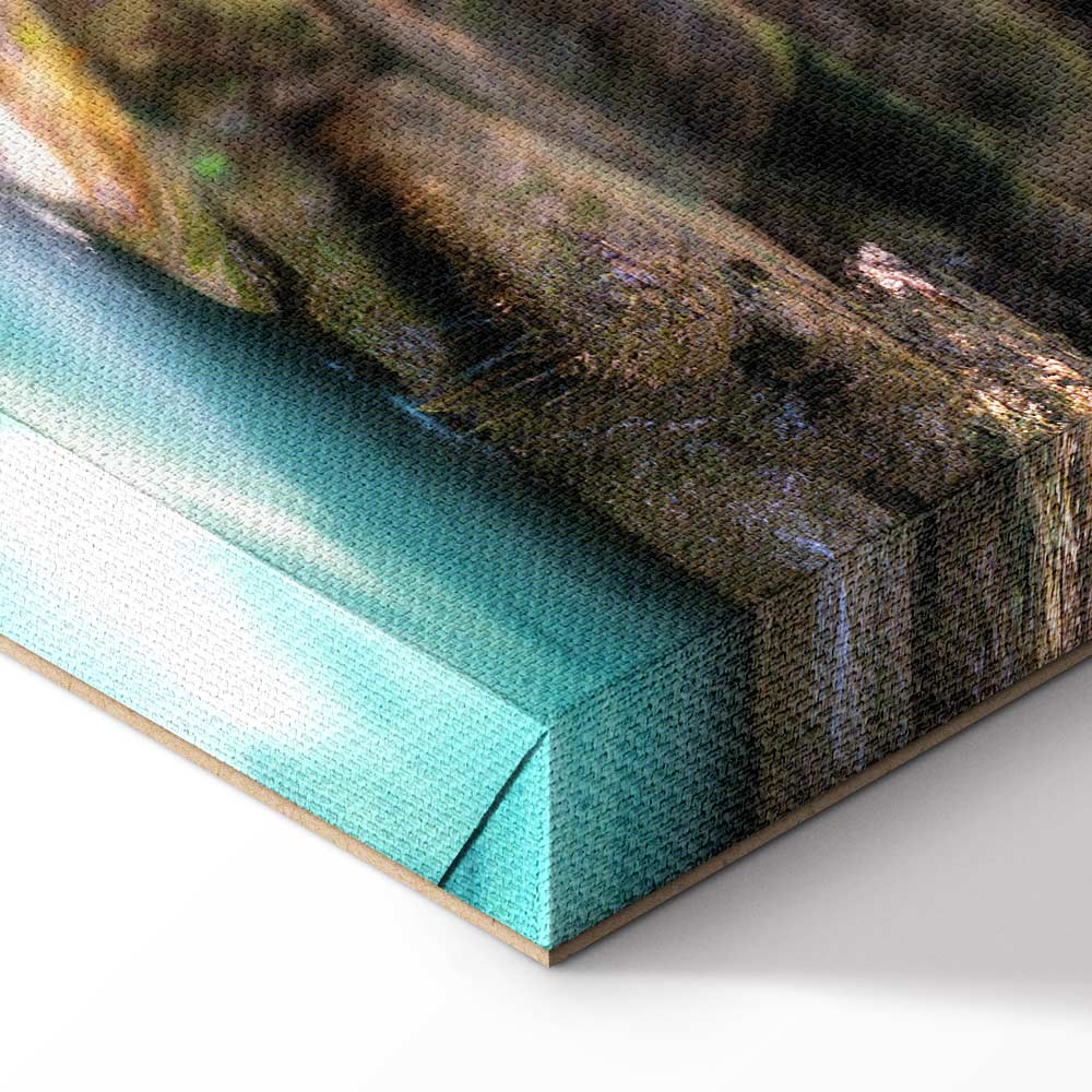 Forest Waterfall River Landscape Canvas Print