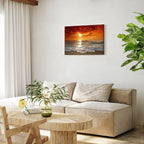 Ocean Waves Beach Landscape Canvas Print