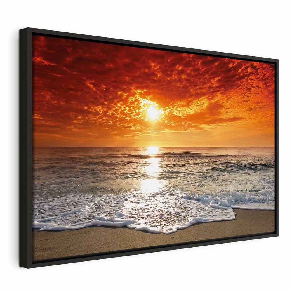 Ocean Waves Beach Landscape Canvas Print