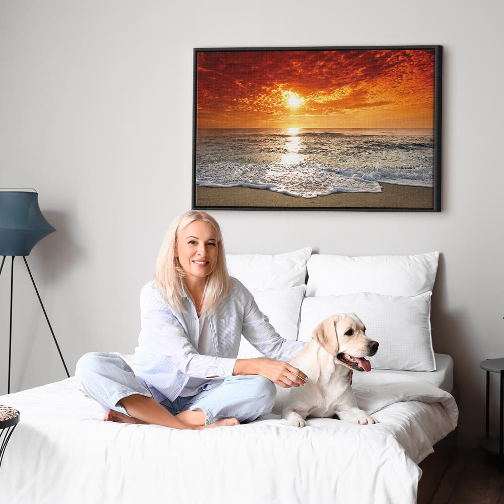 Ocean Waves Beach Landscape Canvas Print