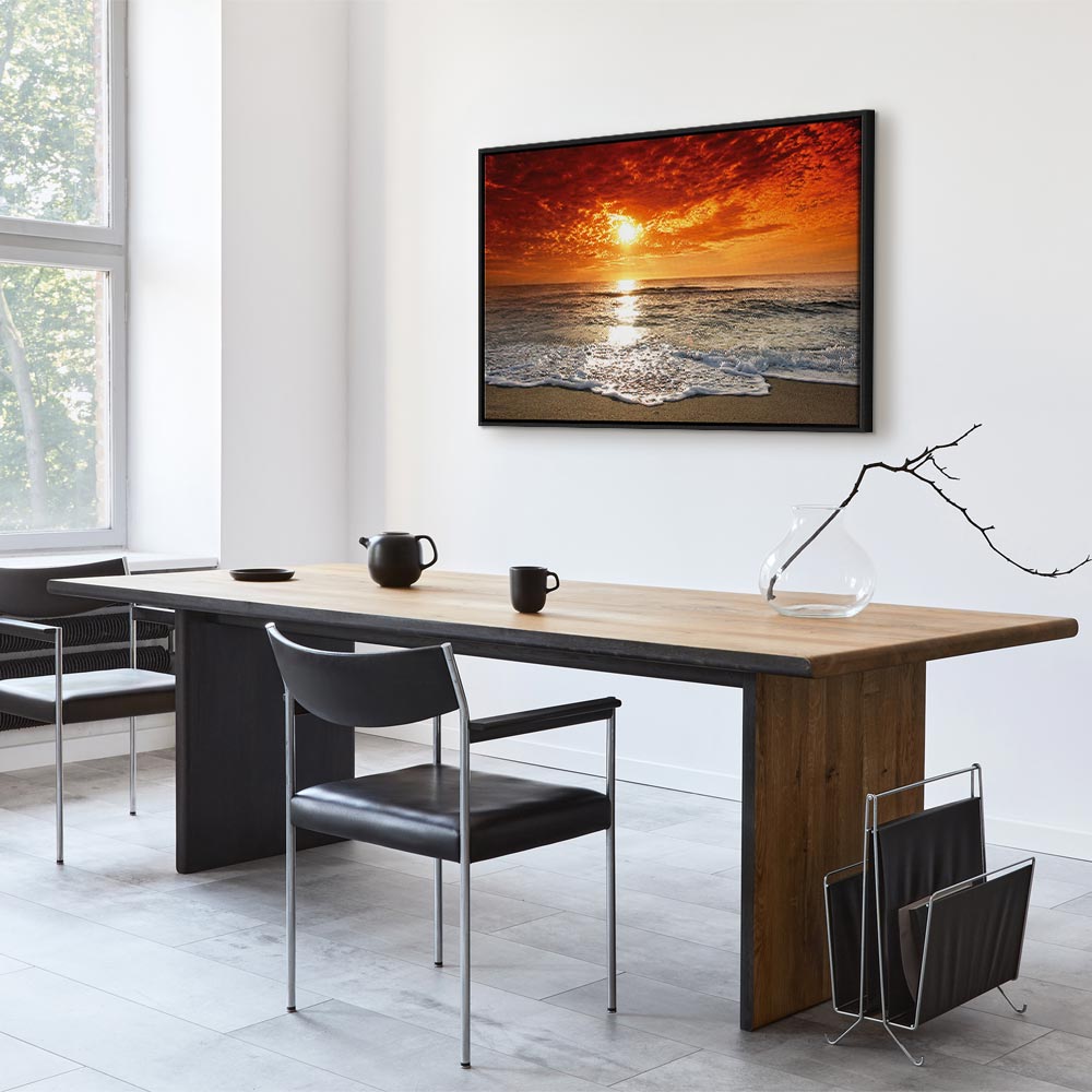 Ocean Waves Beach Landscape Canvas Print