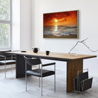 Ocean Waves Beach Landscape Canvas Print