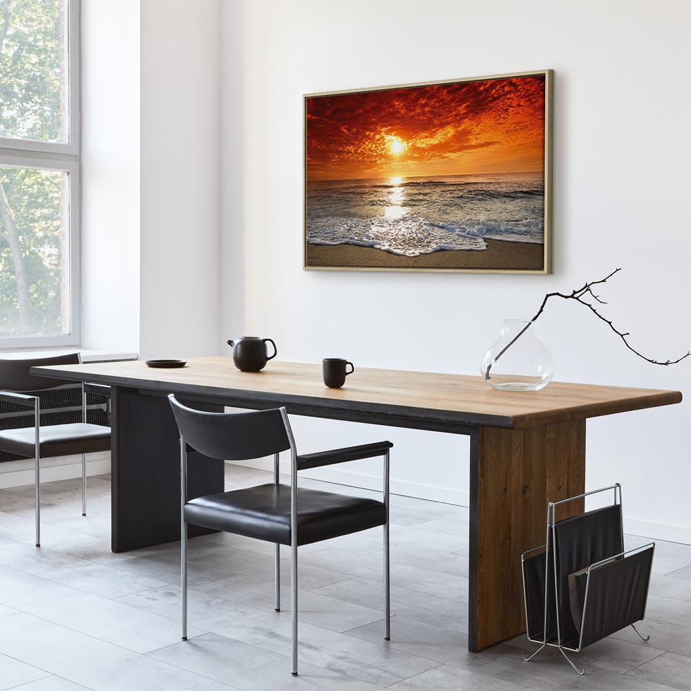 Ocean Waves Beach Landscape Canvas Print