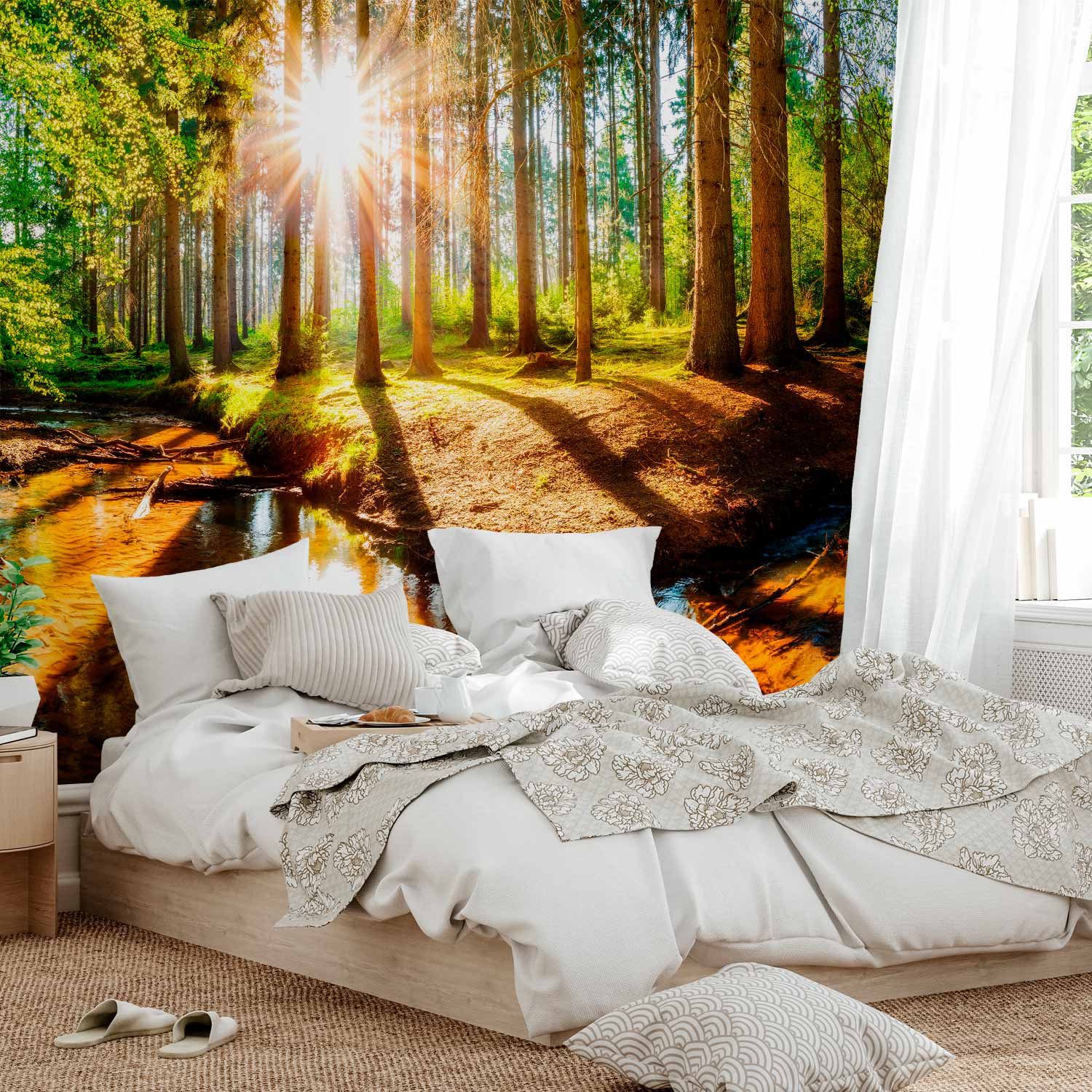 Forest River Landscape Wall Mural